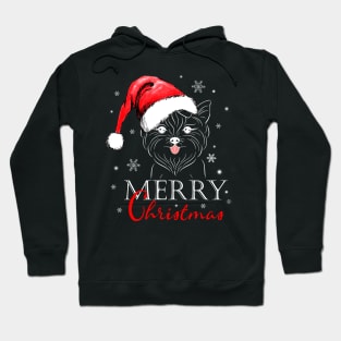 Merry Christmas Yorkshire Santa Gift For Dog Lover Hoodie